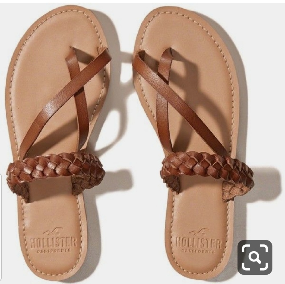🚩ISO❗ Hollister braided flip flops size 6!!